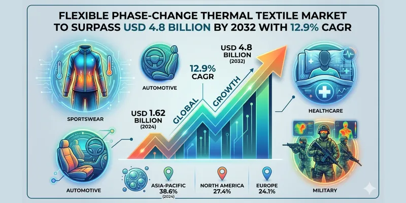 Flexible Phase-Change Thermal Textile Market to Surpass USD 4.8 Billion by 2032 with 12.9% CAGR